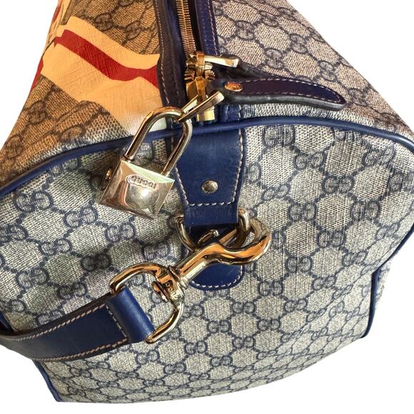 Gucci Union Jack Boston Bag UK Flag 2009 Sloaney Bag London Exclusive Rare GG - Picture 14 of 16